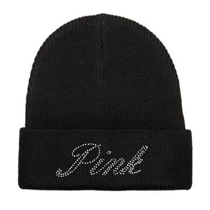 New Victoria's Secret Pink Rib knit Beanie cap VS Black winter hat